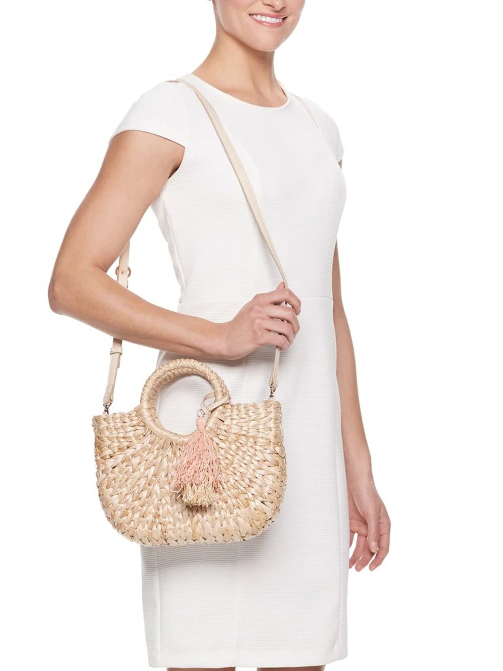 LC Lauren Conrad Small Half-Moon Tote Bag